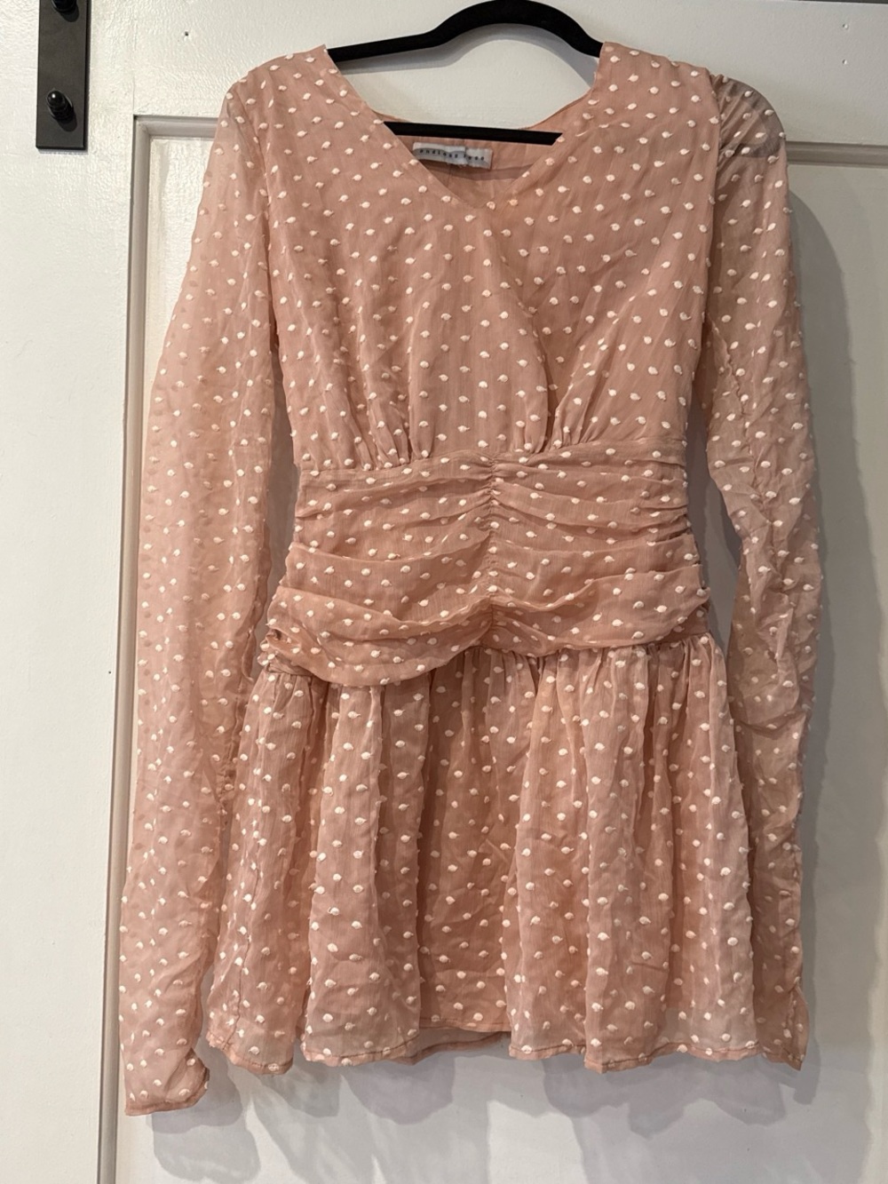 Endless Rose Blush Pink Polka Dot Mini Dress